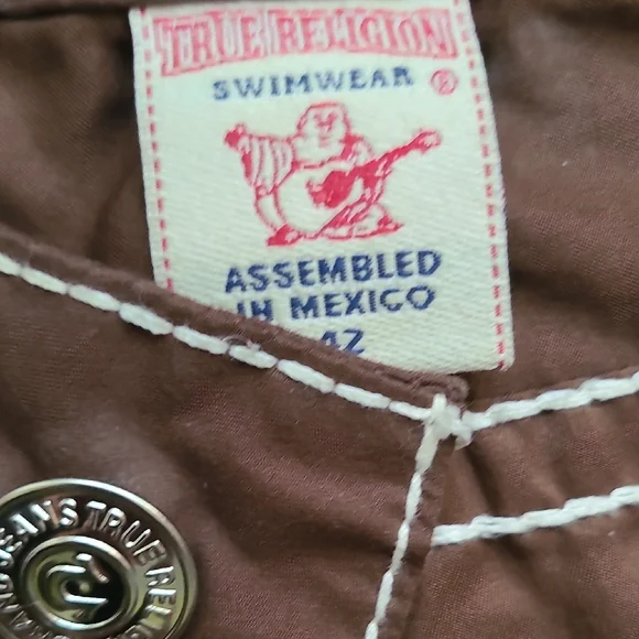 True Religion Brown Flat Front Shorts - Picture 4 of 14